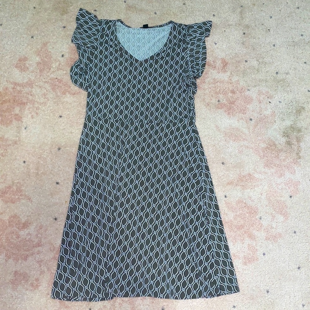 Ann Taylor gray and white dress size: SP